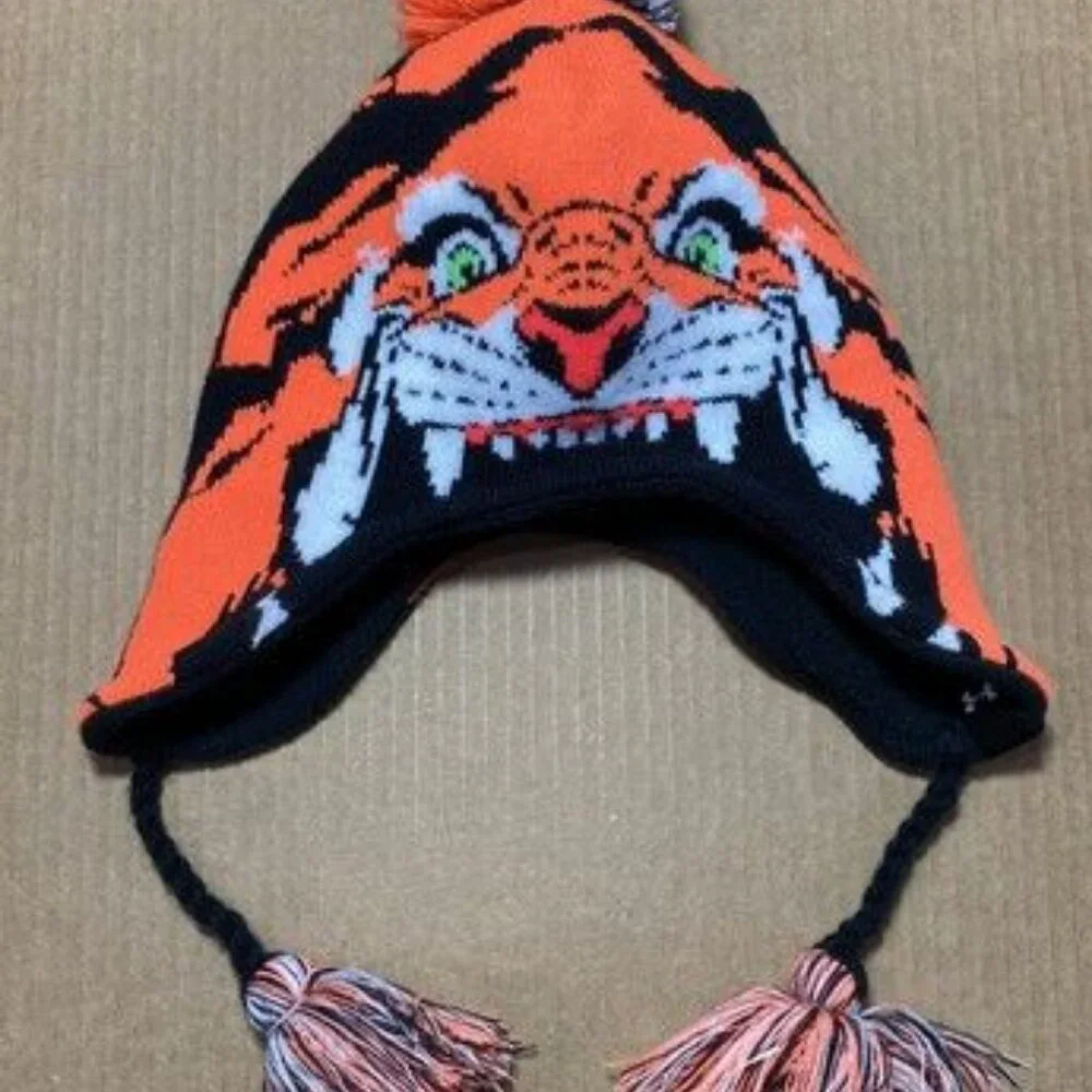 Under Armour 4-6 Years Youth Tiger Tassle Winter Hat Beanie